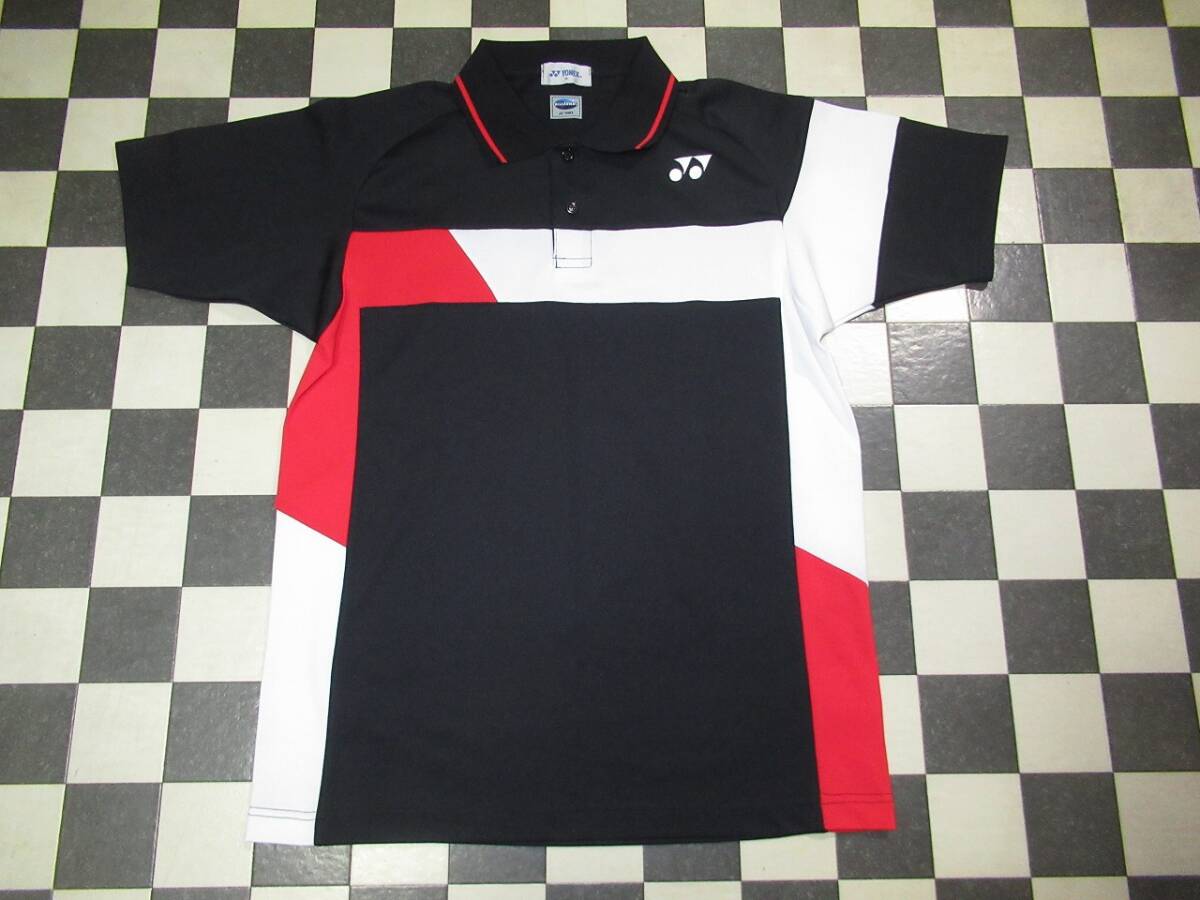 ★YONEX/ヨネックス★M VERYCOOL 半袖ドライポロシャツ ブラック/ホワイト/レッド拍卖