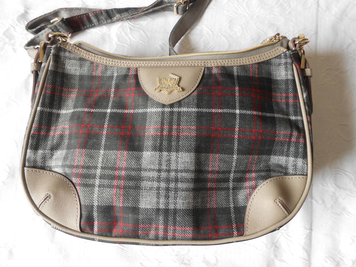 未使用 Kinloch Anderson キンロックアンダーソン ショルダーバッグ  チェック柄拍卖