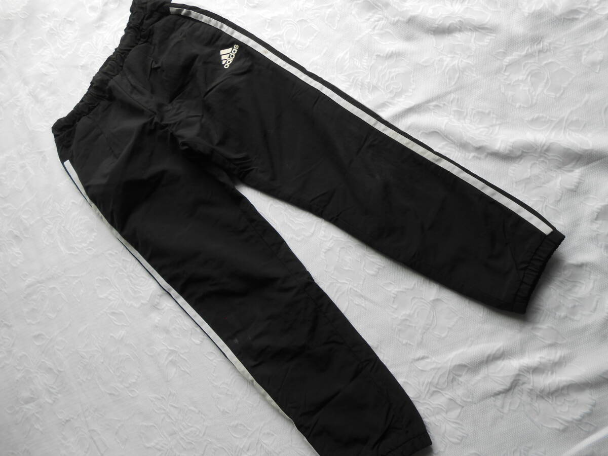 adidas アディダス ナイロンロングパンツ 黒 サイズ130拍卖