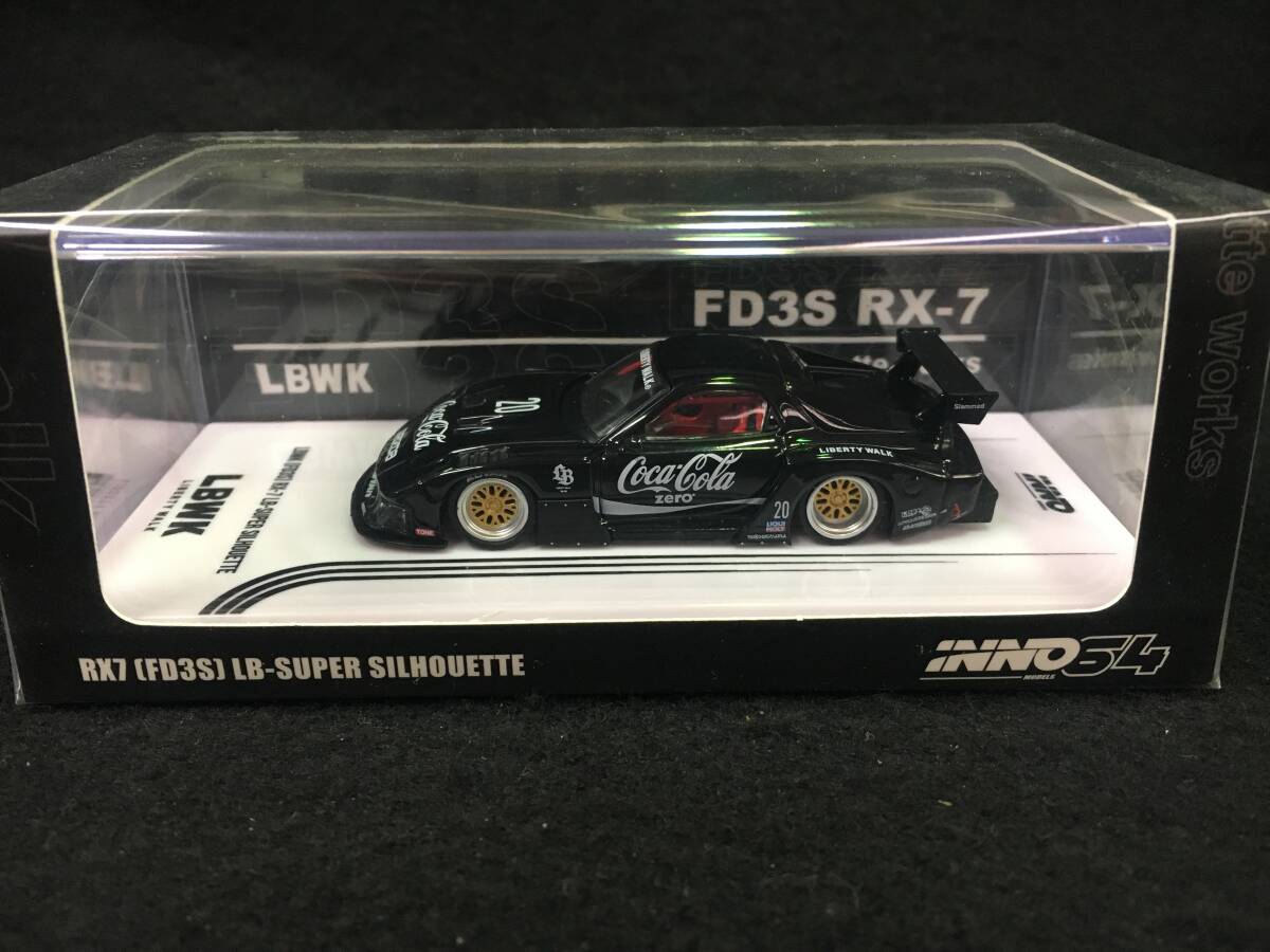●未開封●イノモデル 1/64 マツダ RX7 (FD3S) LB-WORKS スーパーシルエット ブラック CocaCola MAZDA拍卖