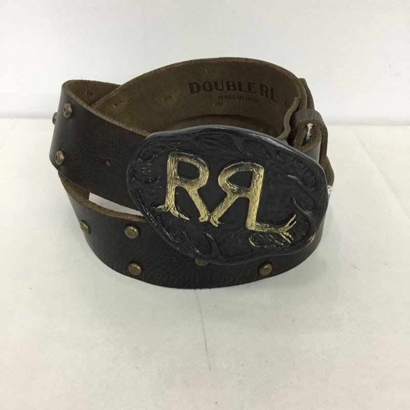 RRL 表記無し ダブルアールエル ベルト・バックル ベルト スタッズ レザー Belt ダークブラウン / ダークブラウン / 10128812拍卖