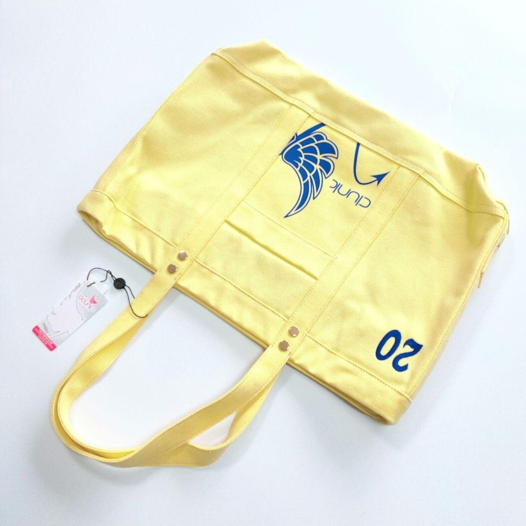 未使用 クランク トートバッグ 大容量 ゴルフ clunk イエロー キャンバス 黄色 ゴルフバッグ ラウンド golf拍卖