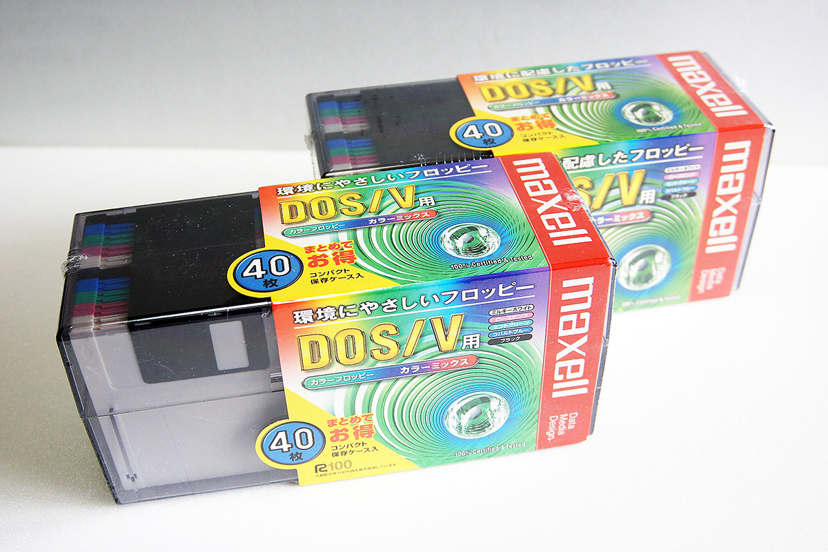■マクセル(maxell) 3.5インチフロッピーディスク2HD 40枚×2個セット【未使用】windows/MS-DOSフォーマット(DOS/V用)拍卖