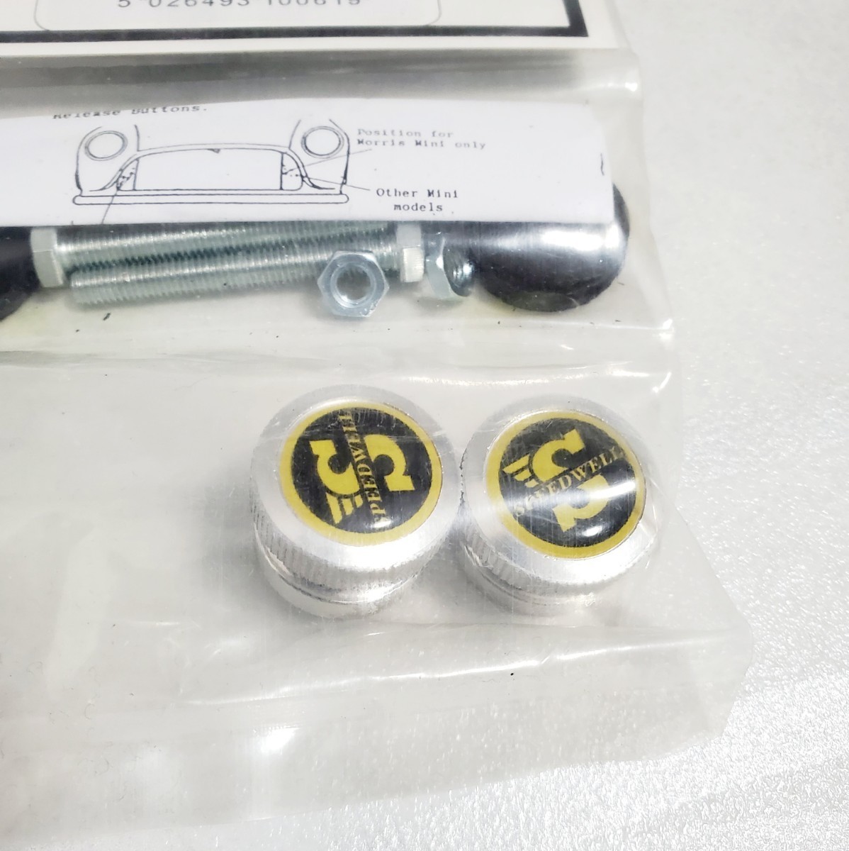 ローバーミニ クラシックミニ グリルボタン SPEEDWELL アルマイト型 新品拍卖