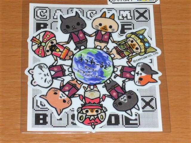 ◆モンハン ステッカー◆ネコわーるど 猫◆B-SIDE LABEL◆カプコン◆拍卖