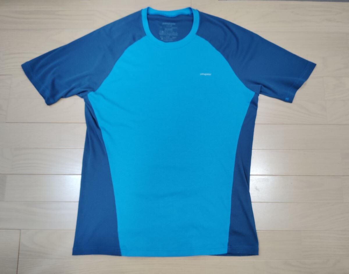 Patagoniaパタゴニア【キャプリーンクール高機能速乾ライトウェイトシャツ】◆Мサイズ/ブルーネイビー拍卖