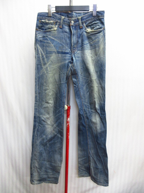 USA製 リーバイス71517 ダメージデニム メンズW31 BIG E ユーロリーバイス ダメージジーンズ Gパン ジーパン ヴィンテージ 04242拍卖
