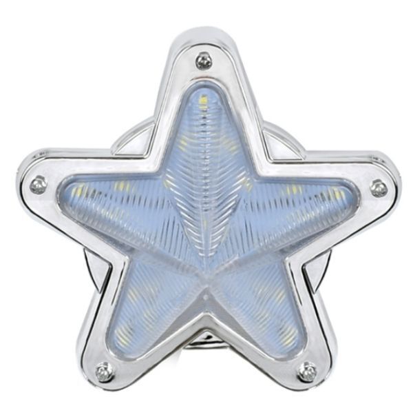 激レア!星型 サイドマーカー 爆光ストロボ ホワイト 2個セット 24V 12V スター 点滅 フラッシュ デコトラ拍卖