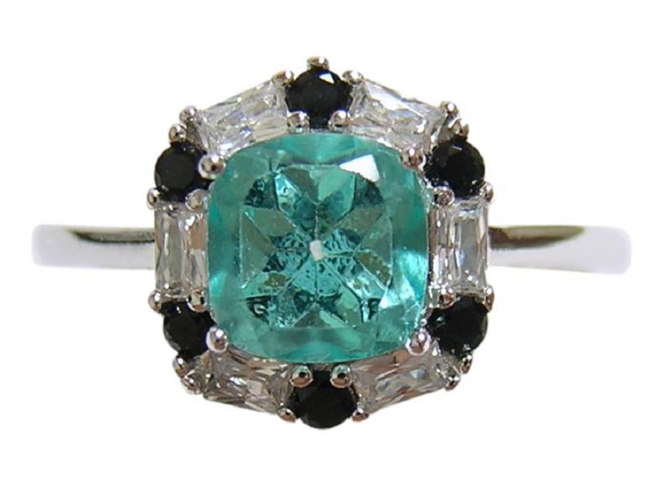 『天然トパーズ』 デザインリング 指輪 ブラックスピネル 16.75号拍卖