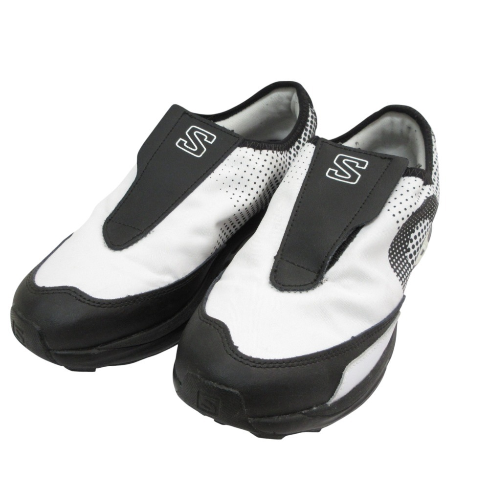 美品 22SS salomon サロモン コムデギャルソン スニーカー スリッポン シューズ 470829 24.5cm ホワイト ブラック拍卖