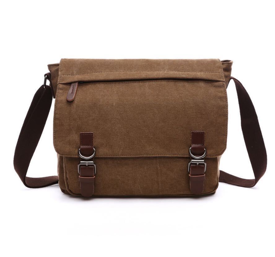 ショルダーバッグ 大容量 メンズ キャンバス バッグ お洒落 送料無料 新品拍卖