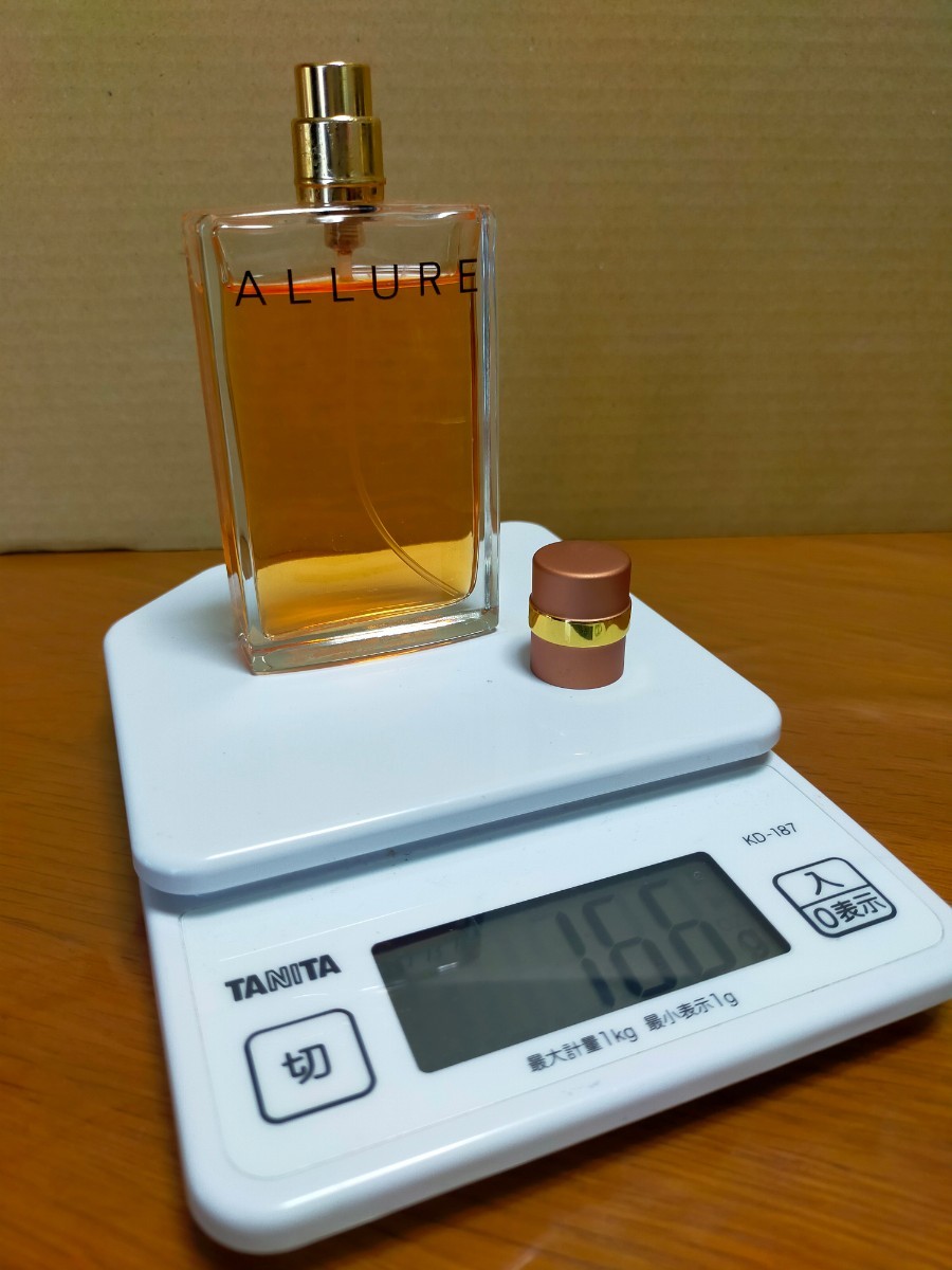 状態◯【ほぼ満タン】164g(^^ゞ パルファム 50ml「CHANEL ALLURE: アリュール」 EDP-SP(スプレー)箱なし _/_/ 交渉OK、匿名OK! _/_/拍卖