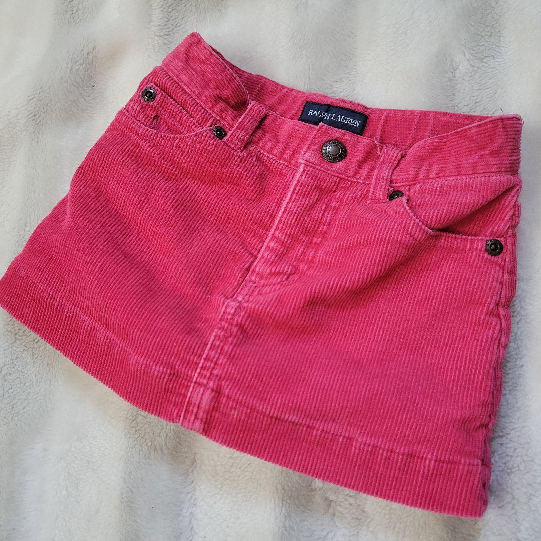 Ralph Lauren コーデュロイ キュロットスカート 80 ピンク拍卖