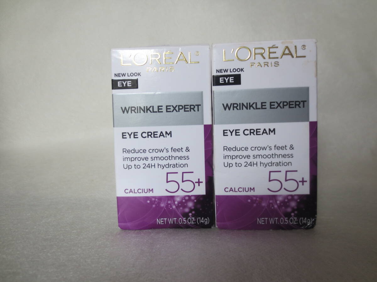 新品未使用 L'Oreal loreal Paris ロレアル パリ リンクル エキスパート 55+ アイクリーム 14g×2個 WRINKLE EXPERT EYE CREAM拍卖