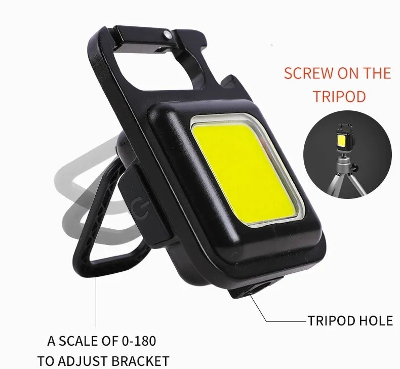 新品 ledキーチェーンライト cob 500lm ledライト 懐中電灯 屋外作業灯 強力磁気 釣り フィッシング 栓抜き キャンプ 緊急灯 送料無料拍卖