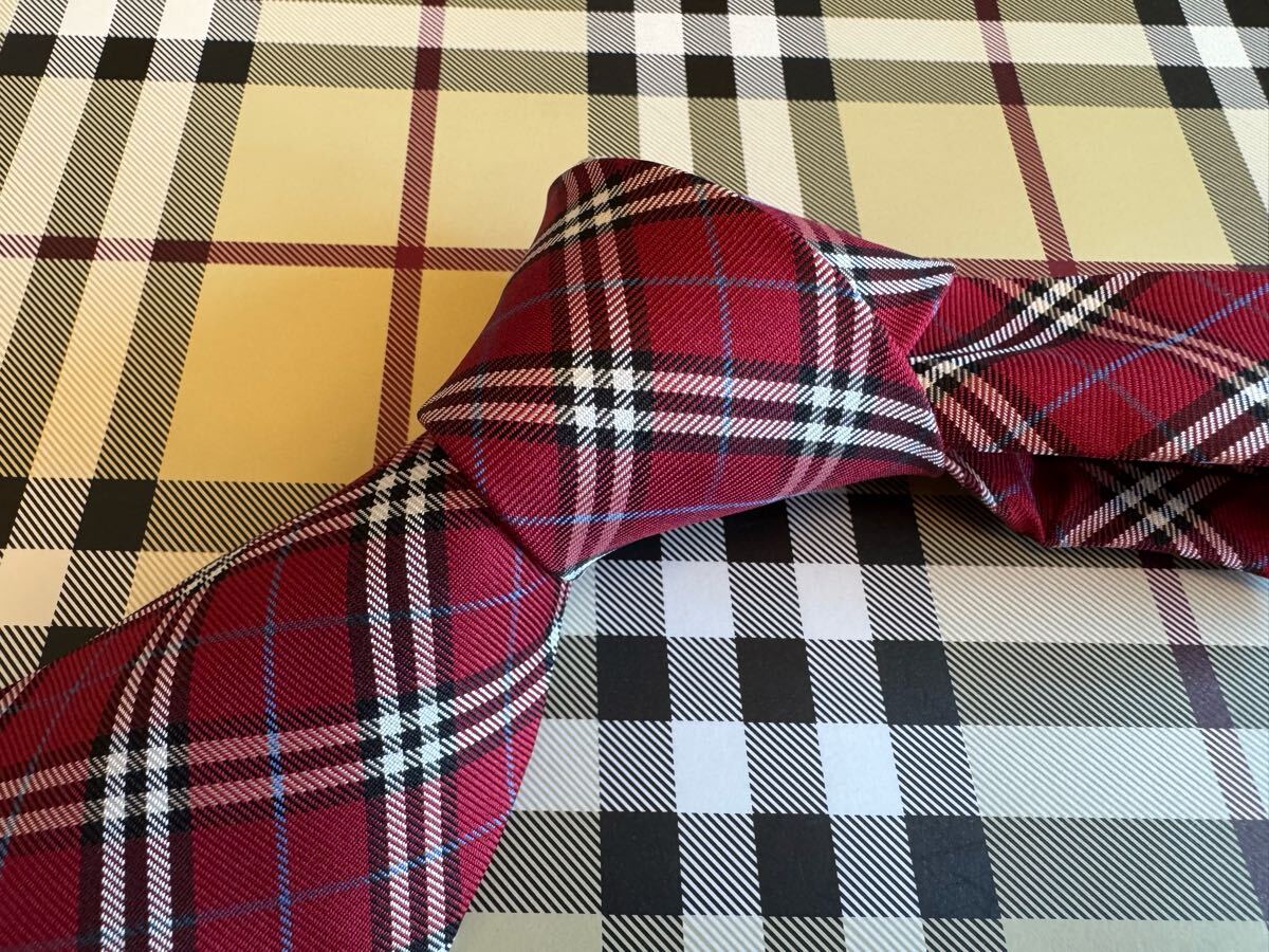 【未使用品】バーバリーロンドン BURBERRY LONDON バーバリーチェックネクタイ 赤拍卖