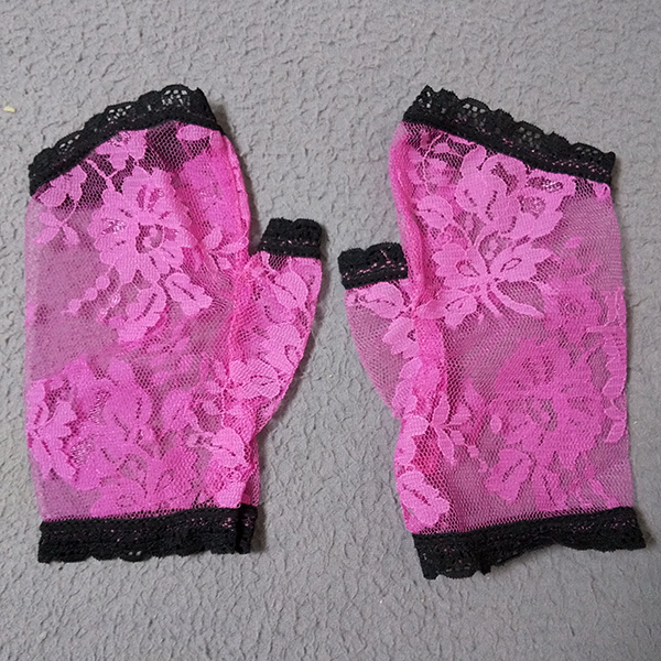 フィンガーレス 総レース グローブ ピンク サイズ:フリー 新品・未使用 残1拍卖