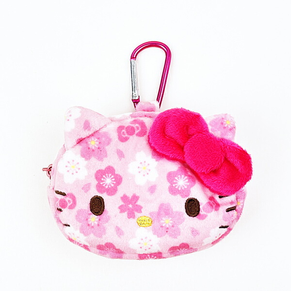 サンリオ 和雑貨シリーズ フェイスカラビナポーチ ハローキティ 小物入れ Sanrio拍卖