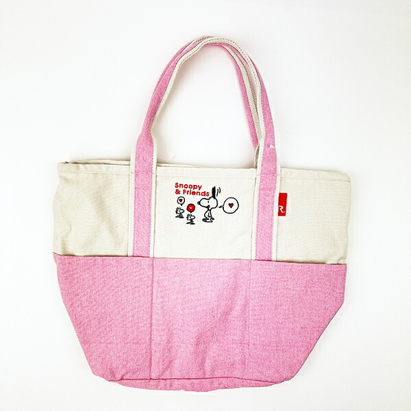 スヌーピー トートバッグ(M) (ピンク) ランチ SNOOPY ROOTOTE ルートート コラボ拍卖