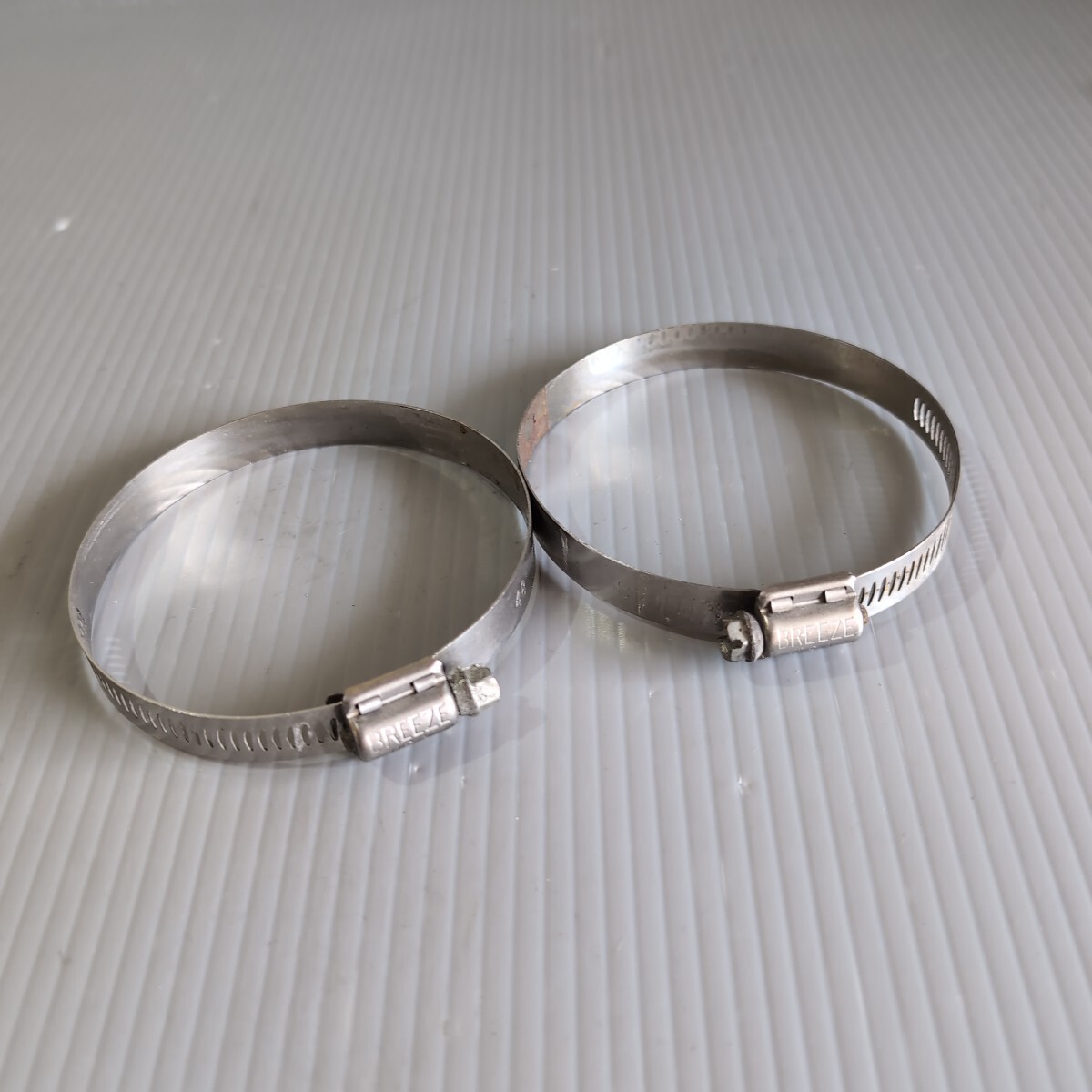 c612 バイク用 ブリーズバンド ホースバンド 刻印 BREEZE USA 2個セット ステンレス製 ネジ動作確認済み 中古品 送料込み拍卖