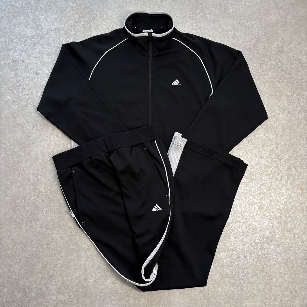 adidas アディダス CLIMA LITE ジャージ セットアップ 上下Mサイズ ブラック レディースにも拍卖