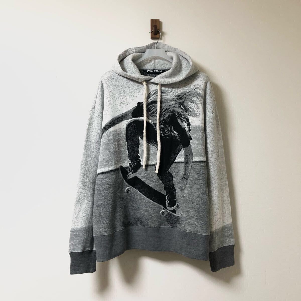 Palm Angels グラフィック プリント フーディ グレー パーカー PMHA055F22KNI001 パームエンジェルス拍卖