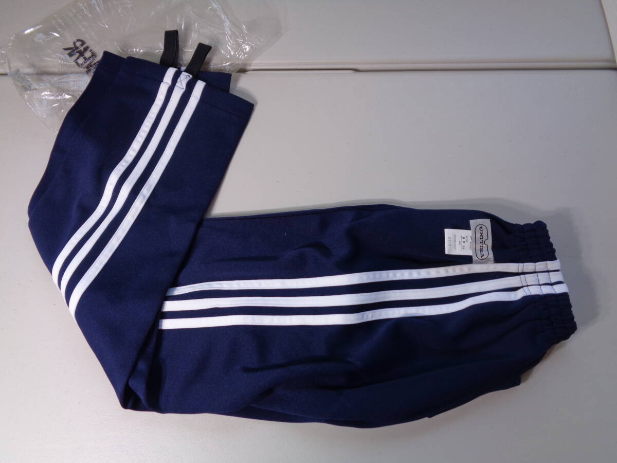 胴囲84 navy white ●unitika ジャージ パンツ ● レトロ ●保管品拍卖