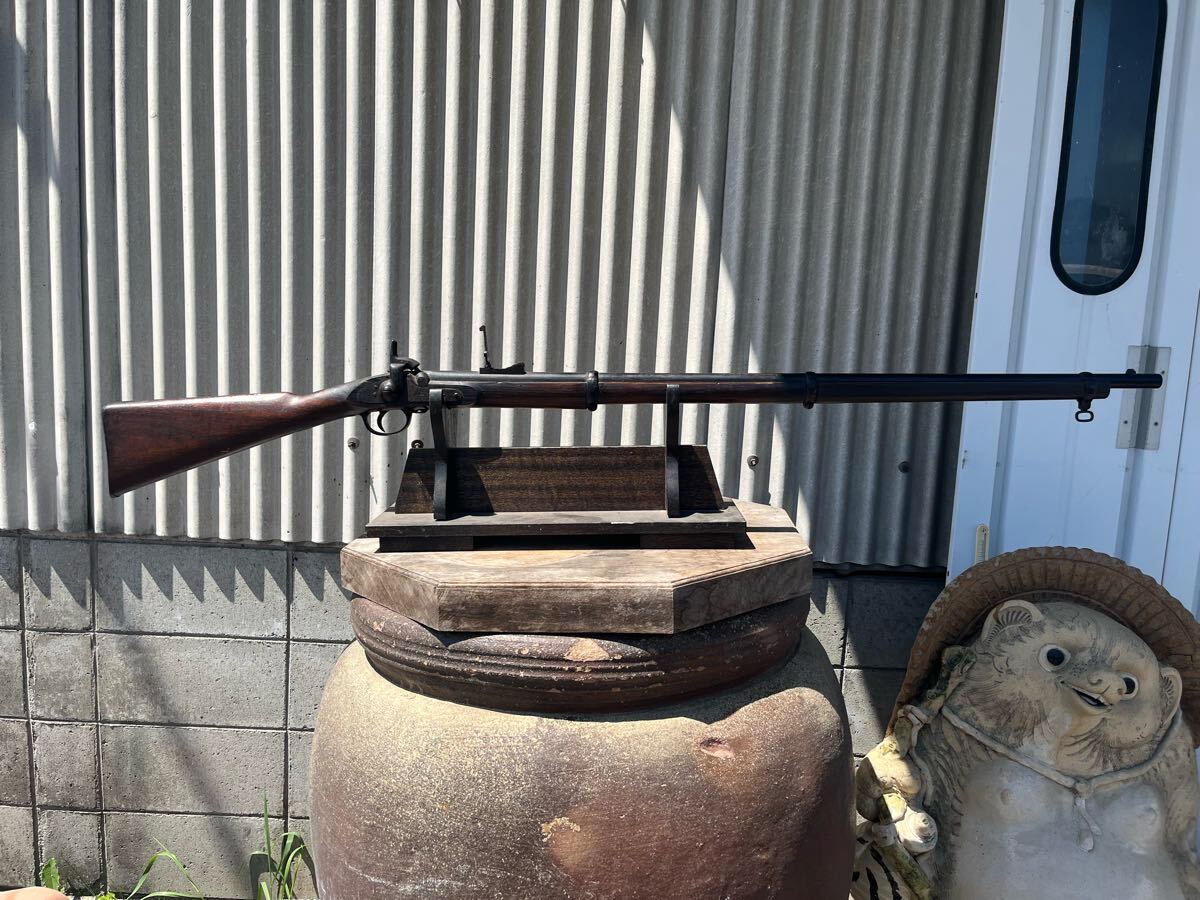 古式銃 ゲベール銃 無銘 岡山県 130449 壬甲三千四番 岡山縣 幕末銃 カラクリ動作します。拍卖