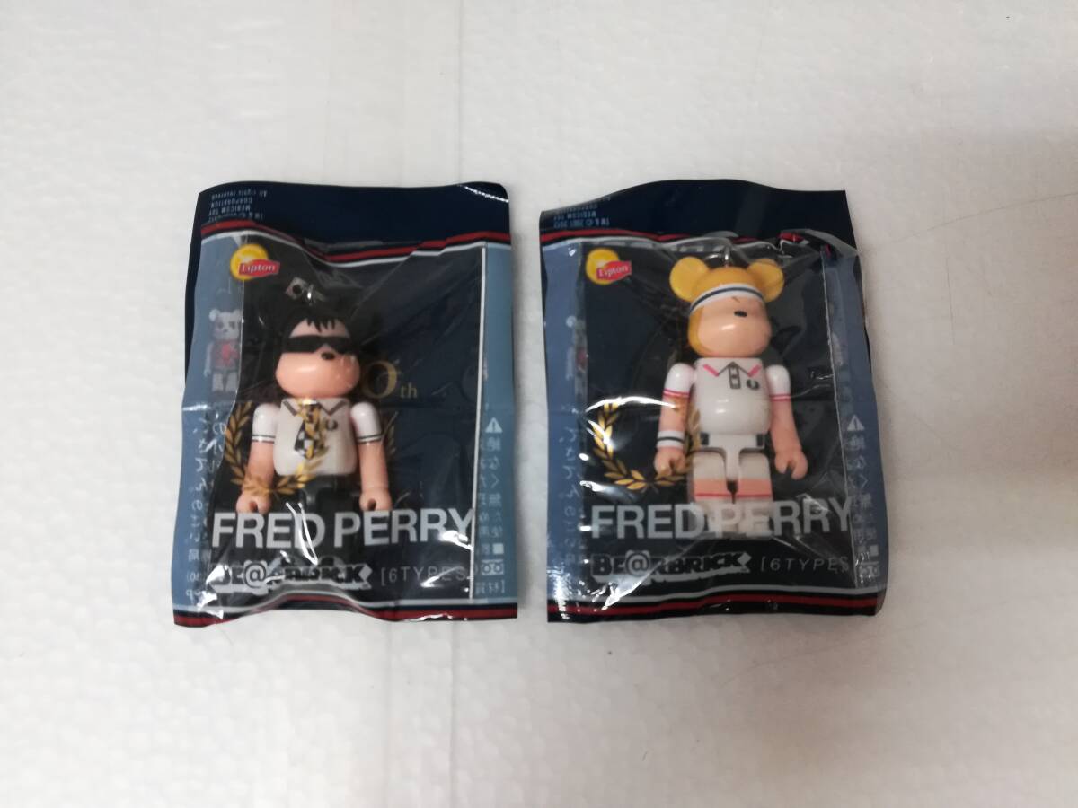 ■未使用 フレッドペリー FRED PERRY×リプトン ベアブリック BE@RBRICK 2TONE・TENNIS フィギュア 2種セット 未開封 非売品 レア 拍卖