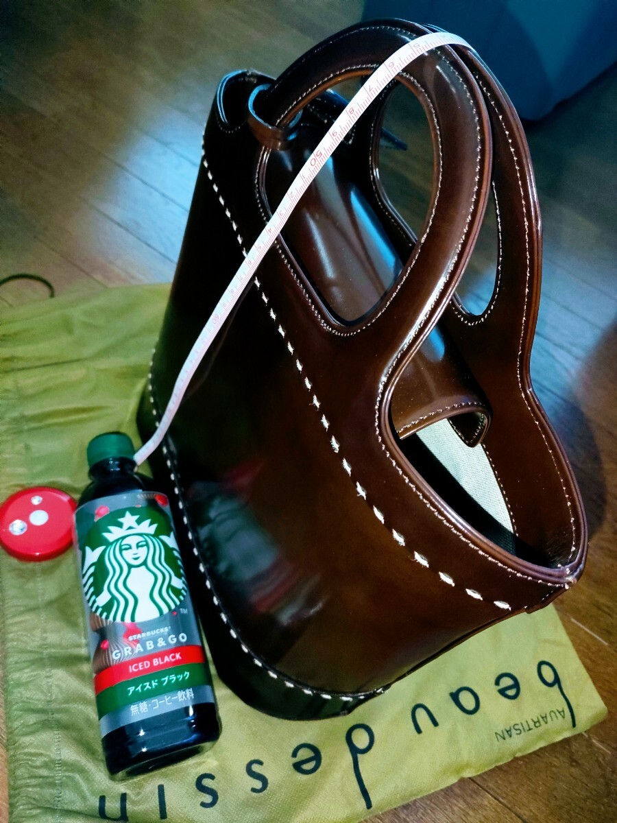 ハンドバッグ セカンドバッグ ポシェット 本皮革 超光沢エナメル 極太ステッチ ハードコート皮革 新品 超希少デザイン 超逸品貴重拍卖