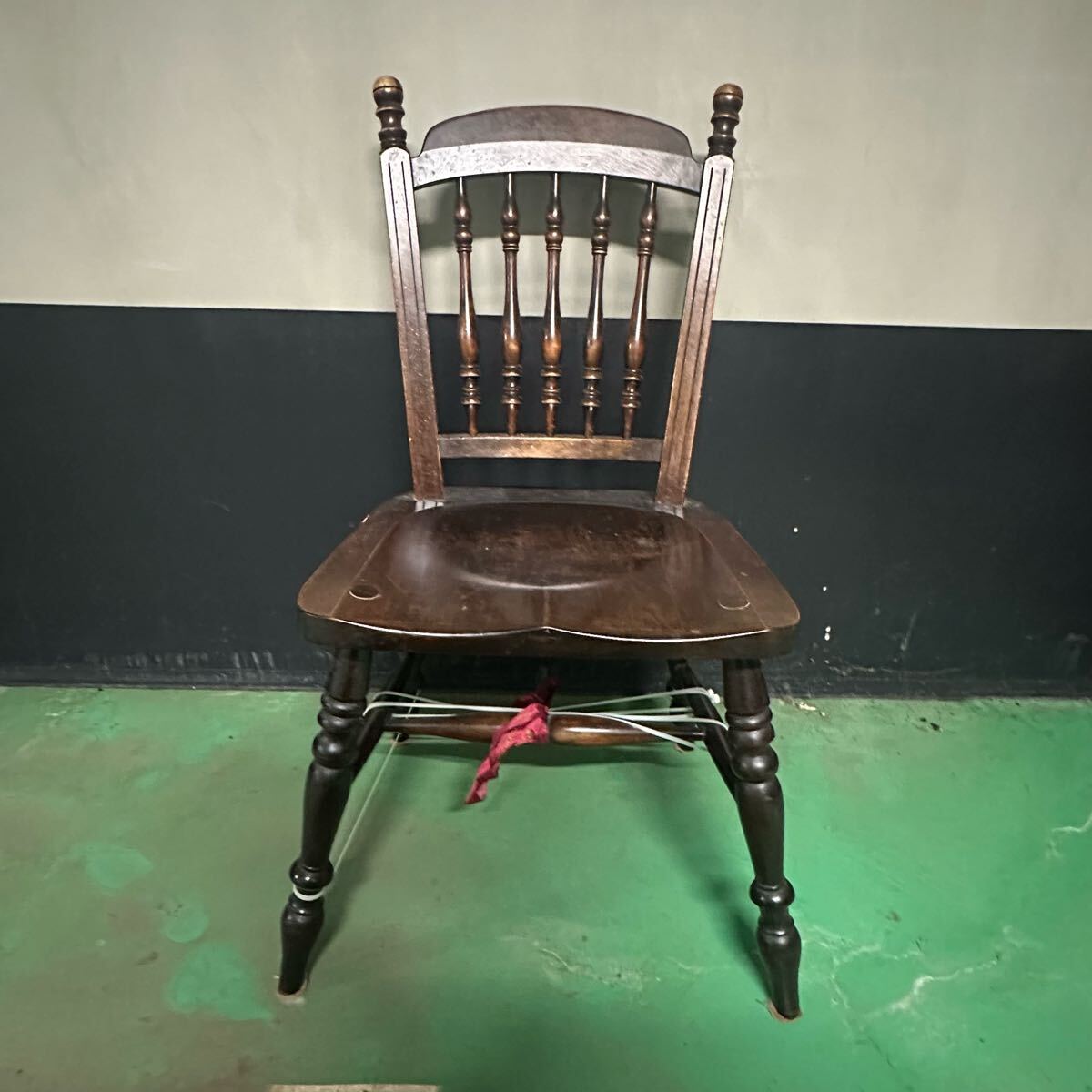 安川式スピンドルチェア松本民藝家具 スピンドル・チェア 安川式 椅子 木製 木製椅子 アンティーク 無垢材 イス拍卖