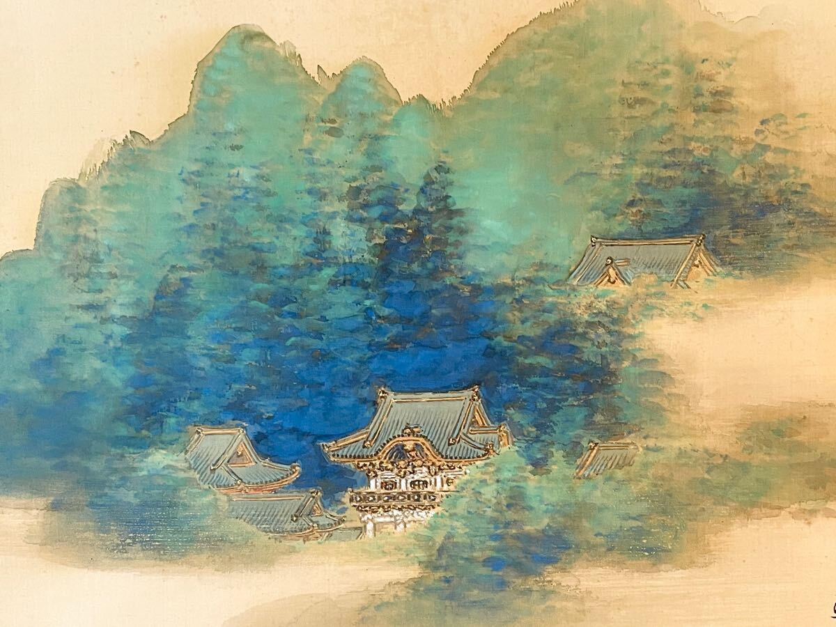 即決!模写 川村曼舟/山寺図 (検索=山元春挙 渡辺省亭 木島桜谷 秋声 小原古邨 雪岱 新版画 是真 暁斎 狩野派 琳派 北斎 広重 大観 栖鳳)拍卖