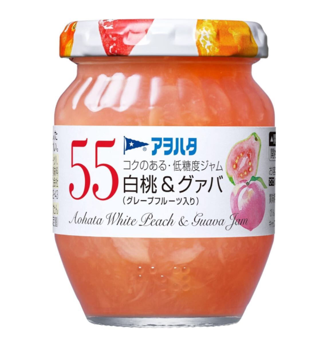アヲハタ 55 白桃&グァバ(グレープフルーツ入り) 150g ×4個 ジャム ジャム 拍卖