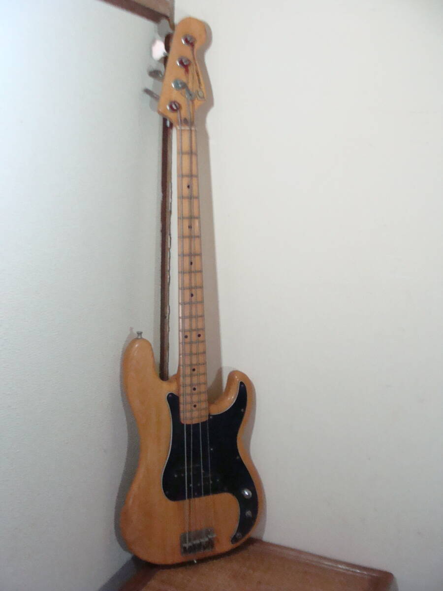 ジャンク品 FERNANDES エレキベース 石ロゴ フェルナンデス ナチュラル 木目 ヴィンテージ拍卖