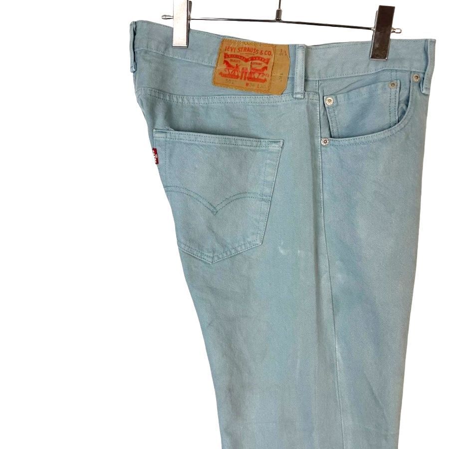Levi'sリーバイス501デニムパンツカラーデニム水色ライトブルーボタンフライvintageヴィンテージ50110拍卖