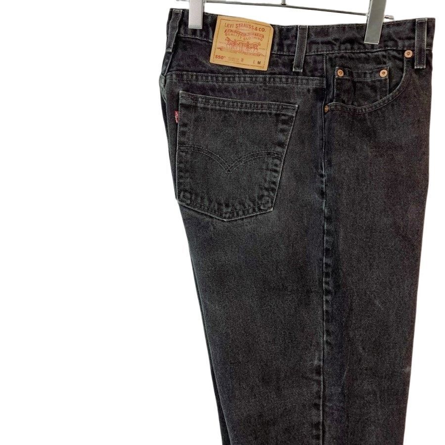 90s00sUSA製Levi'sリーバイス550ブラックデニムパンツウォッシュドデニム黒テーパードvintageヴィンテージ50116拍卖