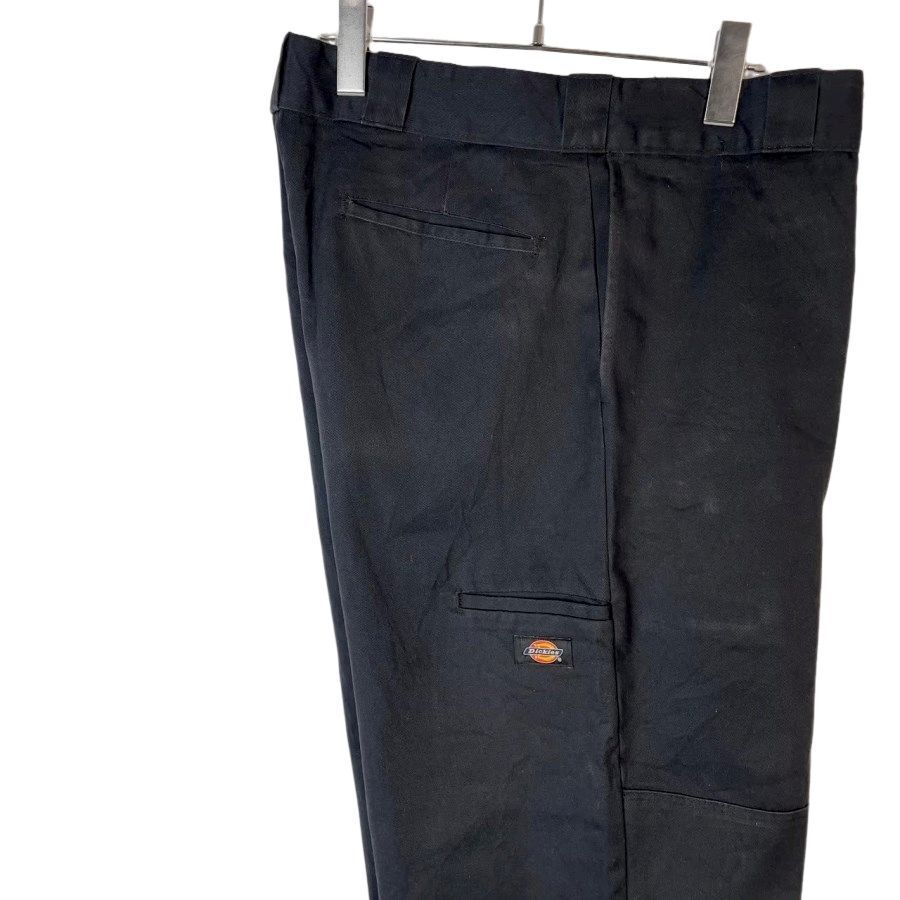 Dickiesディッキーズ85283ダブルニーワークパンツ黒ブラックツイル生地ロゴタグワンポイントセルフォンポケットLOOSE FIT60116拍卖