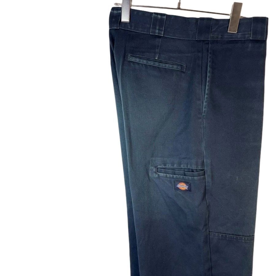 Dickiesディッキーズ85283ダブルニーワークパンツ濃紺ダークネイビーツイル生地ロゴタグワンポイントLOOSE FITルーズフィット60116拍卖