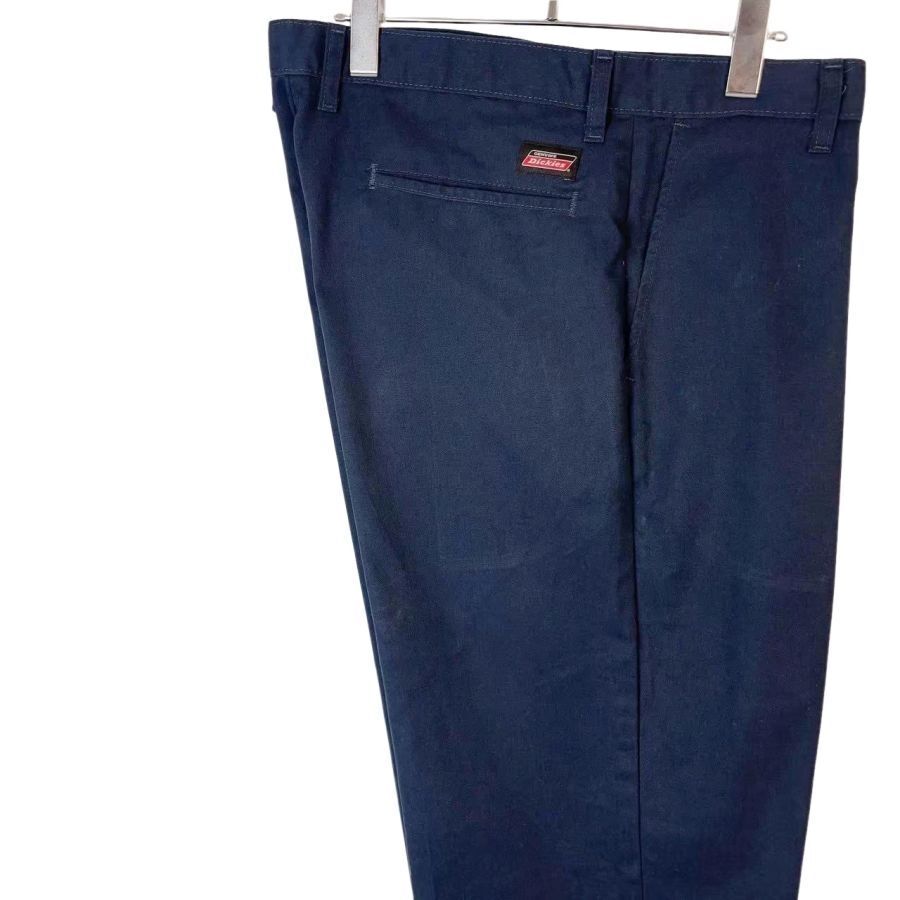 Dickiesディッキーズ8111ワークパンツ紺ダークネイビーツイル生地ロゴタグワンポイントslimfitスリムフィットvintage黒タグ50121拍卖