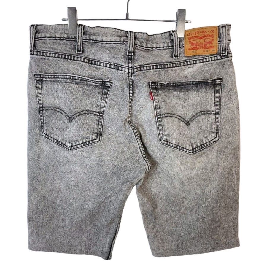 Levi'sリーバイス511デニムハーフパンツショートパンツリメイクショーツウォッシュドデニム灰色グレーvintageヴィンテージ50123拍卖