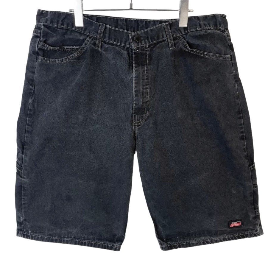 DickiesディッキーズEX228ダック地カーゴショーツハーフパンツショートパンツツイル生地タグワンポイントセルフォンポケット黒50123拍卖