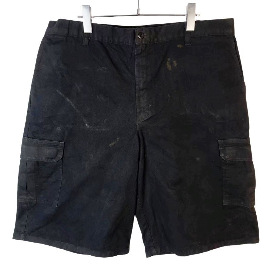 ディッキーズDickiesカーゴショーツワークパンツハーフパンツショートパンツ黒ブラックツイル生地ロゴタグワンポイントvintage50124拍卖