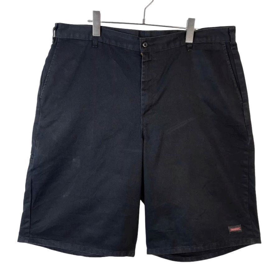 ディッキーズDickiesワークショーツハーフパンツショートパンツ黒ブラックツイル生地ロゴタグワンポイントセルフォンポケット50124拍卖
