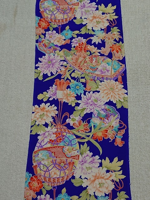 K-48-01-A* 80cm×33cm*錦紗*正絹*市松人形*和装小物*和装人形*手作り人形*はぎれ*古布*リメイク*アンティーク*つるし雛*つるし飾り拍卖