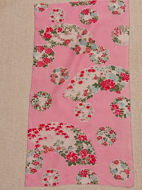 S-32-01-B*70cm×36cm*和装小物*和装人形*はぎれ*古布*正絹*ハギレ*市松人形*リメイク素材*パッチワーク*細工*アンティーク拍卖