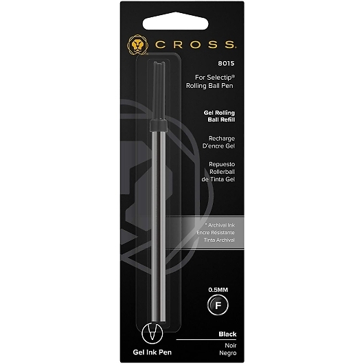 CROSS クロス セレクチップローラーボール用 替芯 リフィール ジェルインク(水性) ブラック 黒 細字(F) 8015拍卖