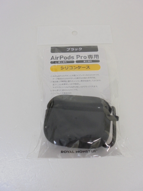 【KCM】KDN-100★新品★ROYAL MONSTER/ロイヤルモンスター AirPods Pro専用 シリコンケース ブラック RM-AIP-BK拍卖