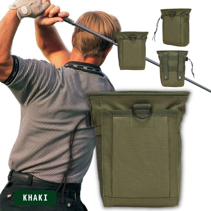 カーキー ゴルフ ミリタリー ボールポーチ チョークバッグ ベルトポーチ スマホポーチ ダンプポーチ スポーツ アウトドア 小物 収納 腰袋拍卖