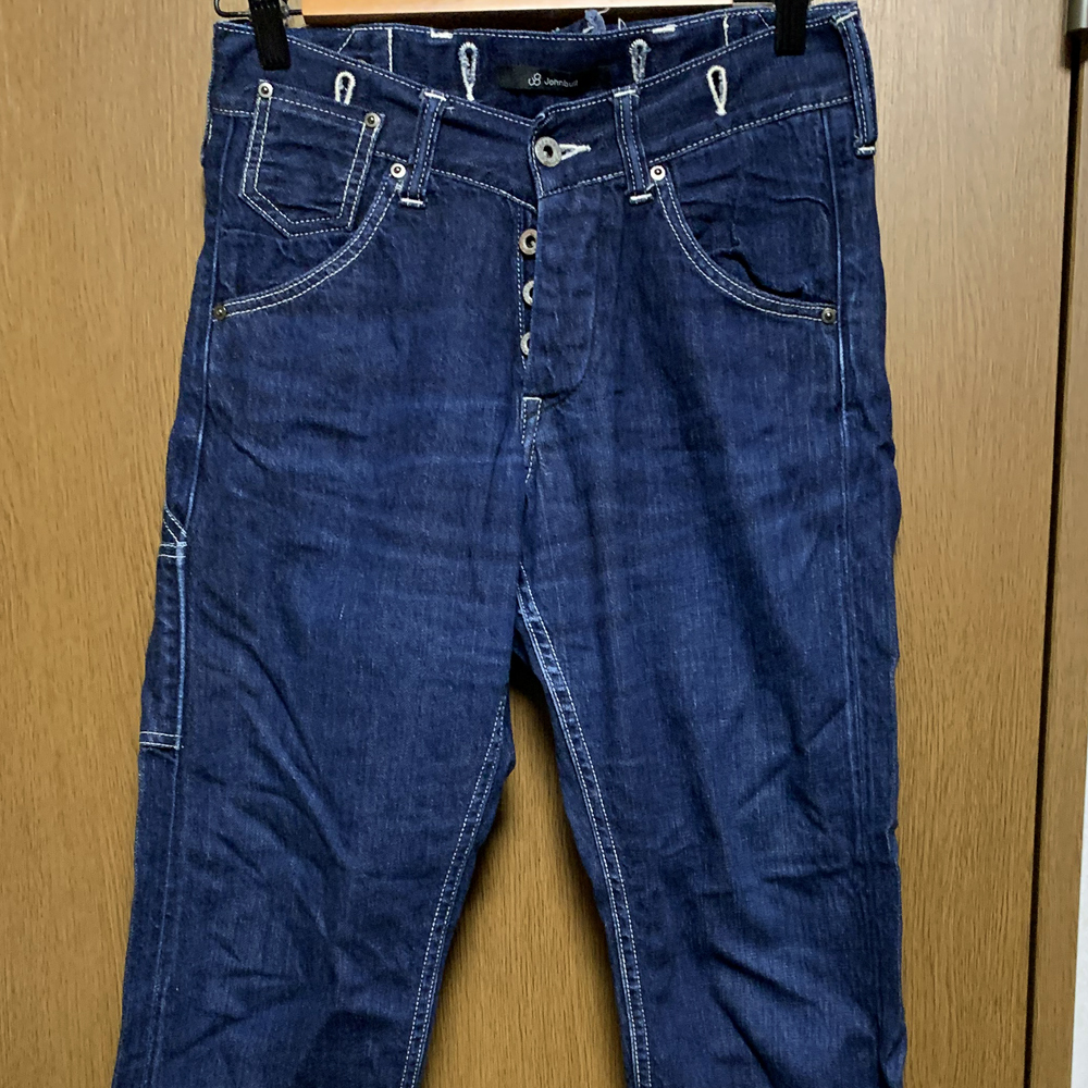 SS(L74cm)【Johnbull|ペインター】ジョンブル AP538 インディゴ シンチバック セルビッチ 赤耳 ワークパンツ拍卖