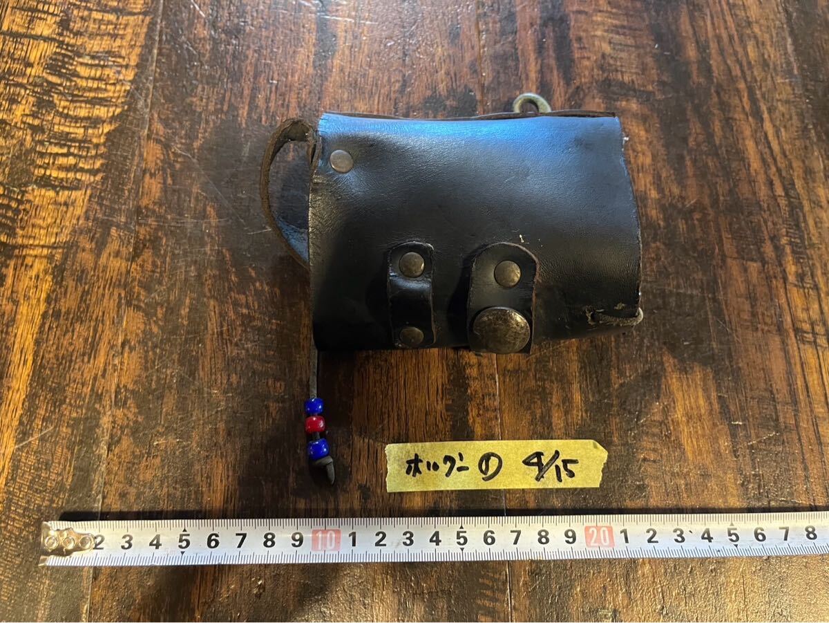 ハーレーにて使用! 革製ホルダー ハーレー拍卖